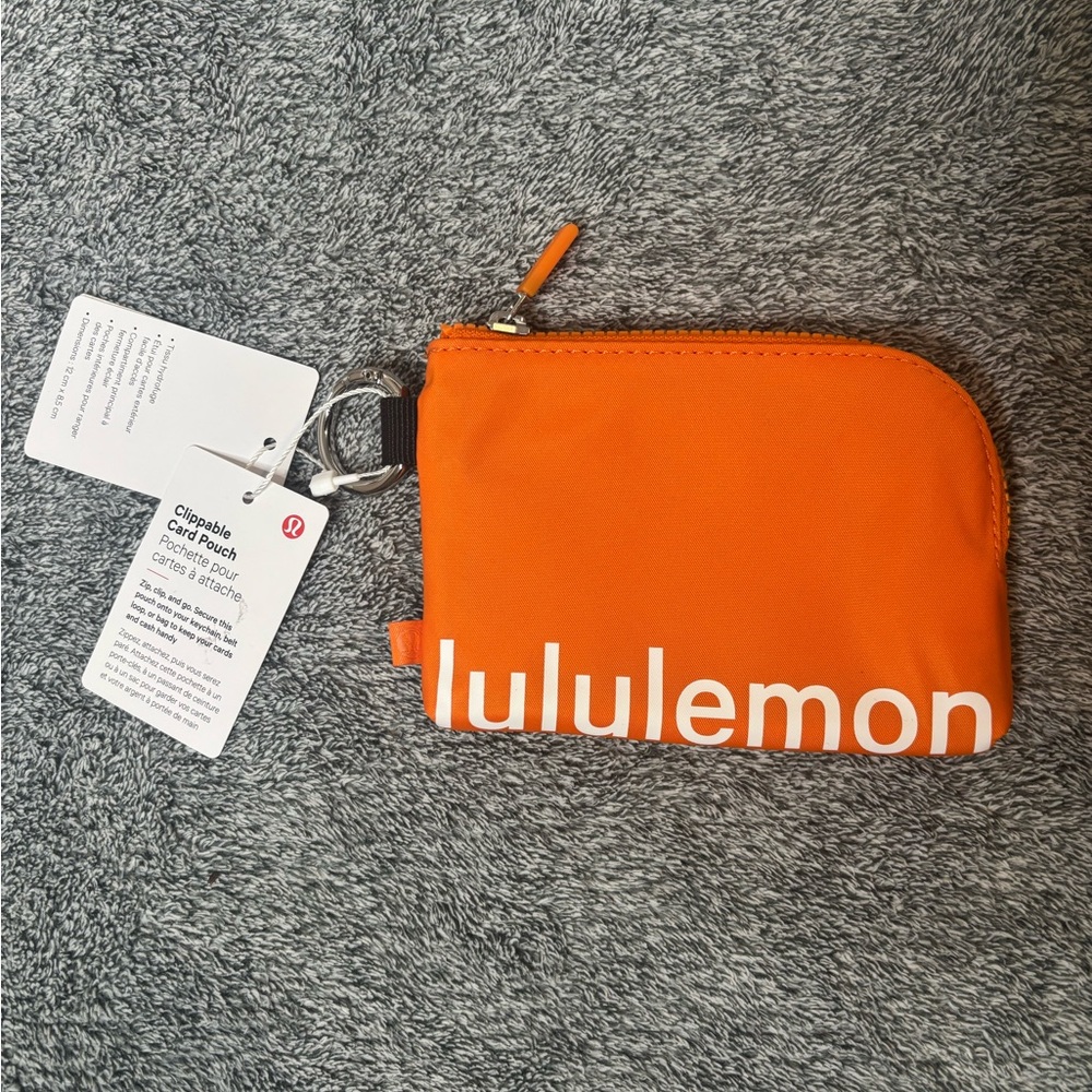 Lululemon Clippable Card Pouch - Orange
